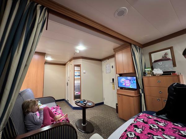 Our stateroom on the Disney Wonder