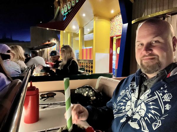 James at the Sci-fi Diner at Hollywood Studios