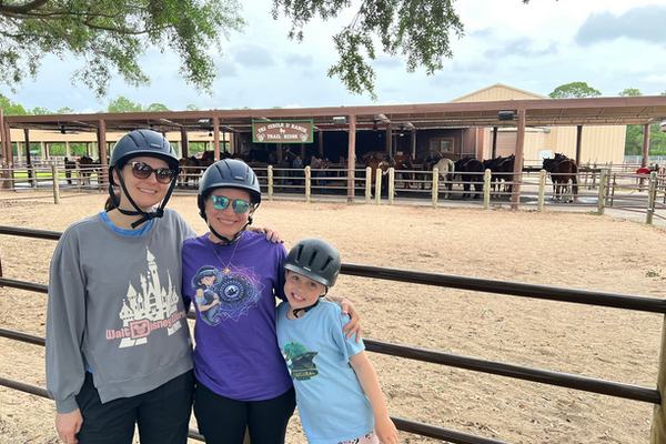 Csilla Kati and Mia at Triple Circle D Ranch