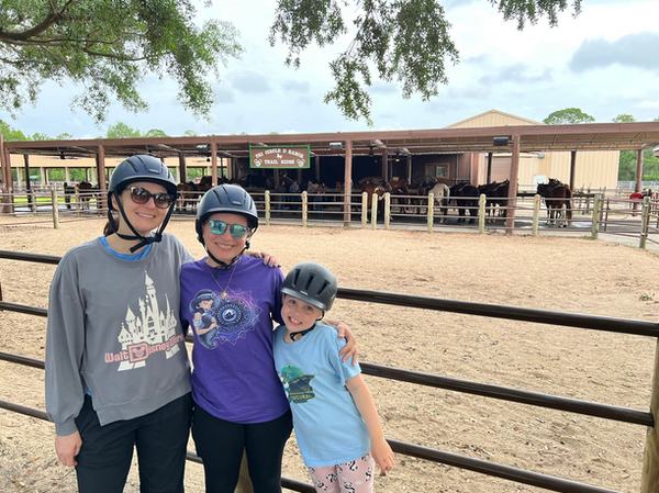 Csilla Kati and Mia at Triple Circle D Ranch