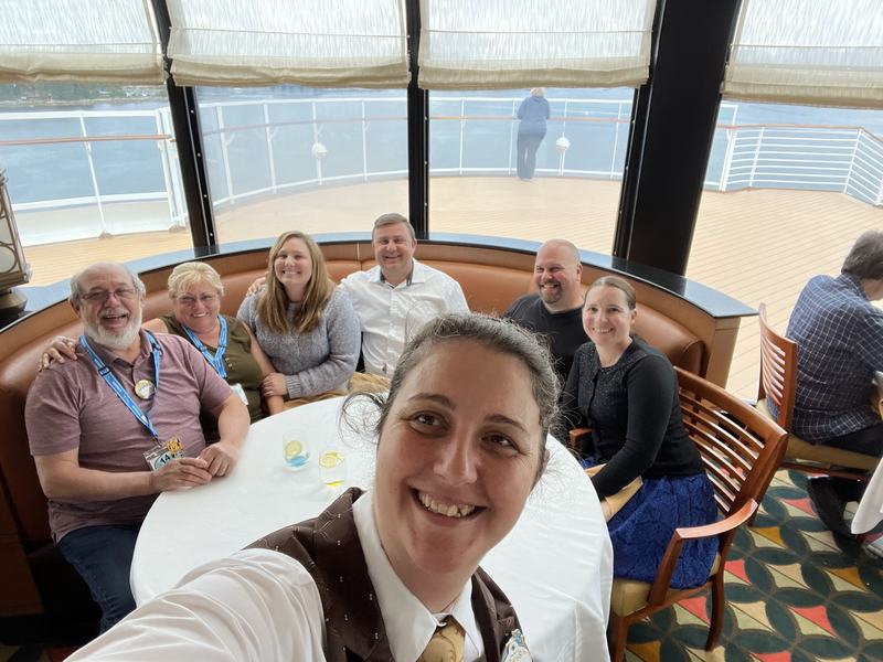 All the adults sitting at Palo for brunch, plus our waitress who was awesome