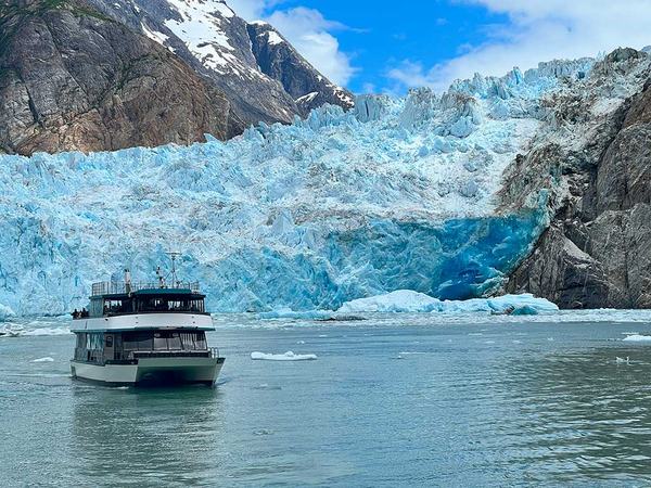 South Sawyer Glacier with boat