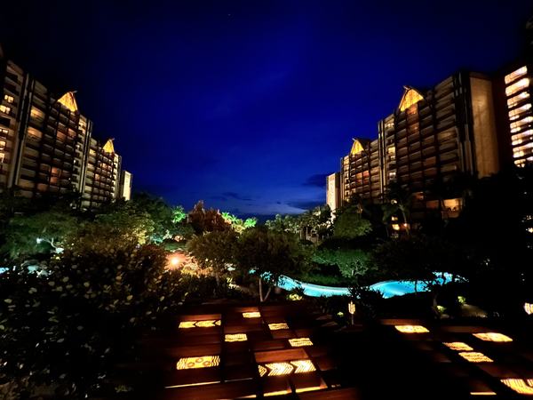 Aulani Resort at night