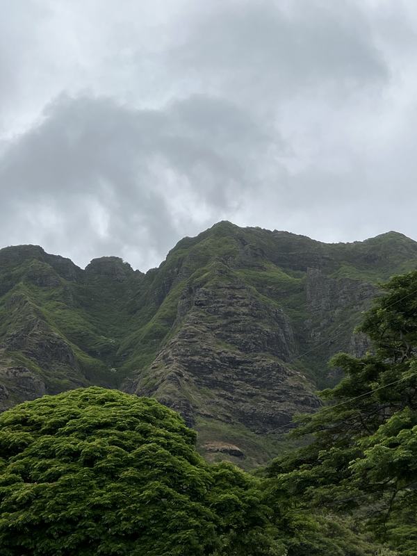 The mountains at Kualoa Ranch
