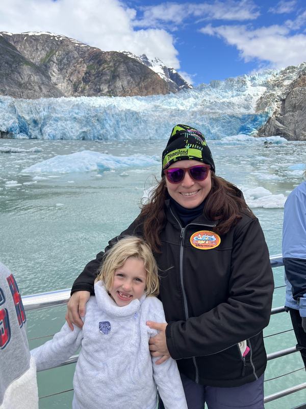 Kati and Mia at the South Sawyer Glacier