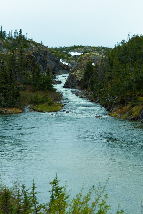 River high up on the White Pass near Fraser, British Columbia