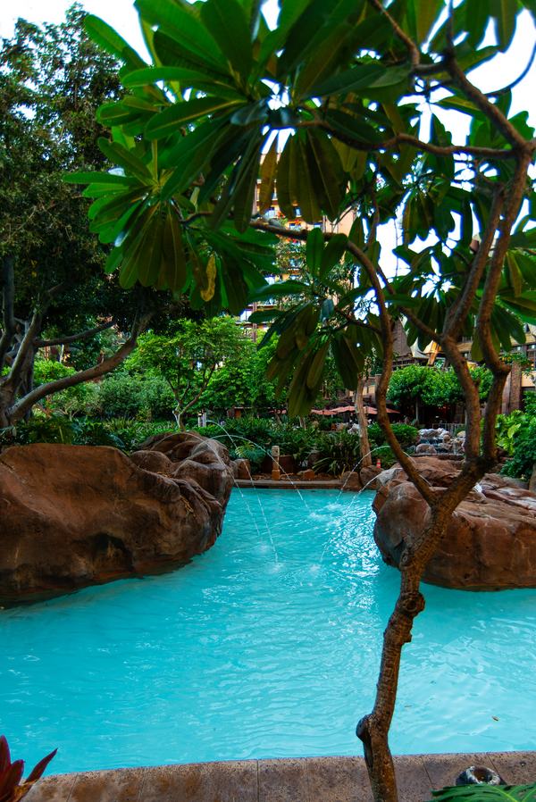 Part of the lazy river at Aulani