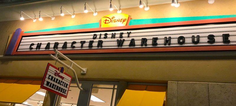 Disney's Character Warehouse storefront