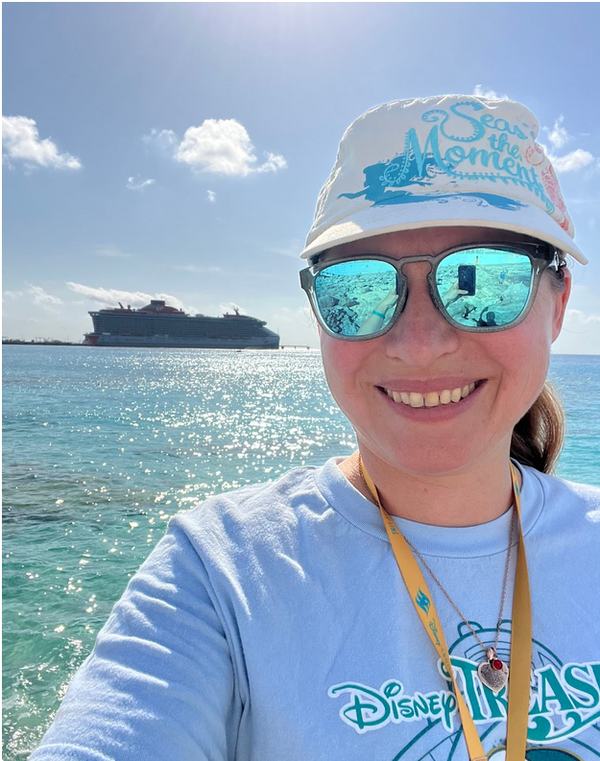 Kati at the beach in Bimini